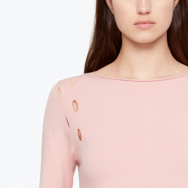 Sarah Pacini PULL MANCHES LONGUES - DÉCOUPES De face