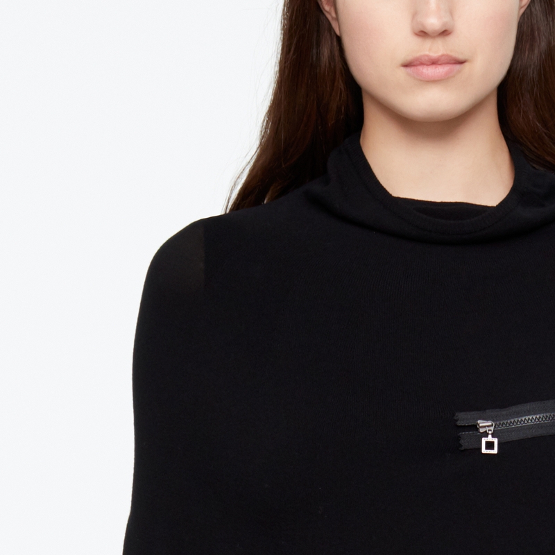 Sarah Pacini PONCHO - FERMOIRS ZIP De face