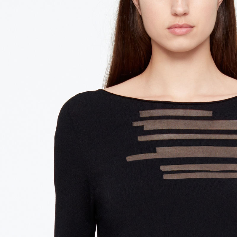 Sarah Pacini PULL - RAYURES MESH De face