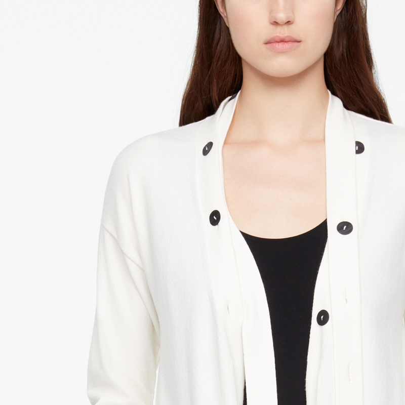 Sarah Pacini LONG CARDIGAN - CEINTURE DÉTACHABLE De face