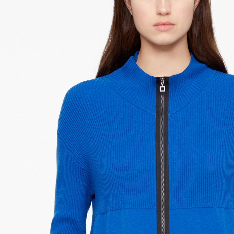 Sarah Pacini LONG CARDIGAN - POCHES PLAQUÉES De face