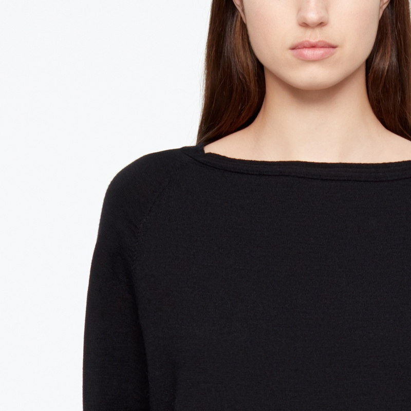 Sarah Pacini PULL MÉRINO - COL BATEAU De face
