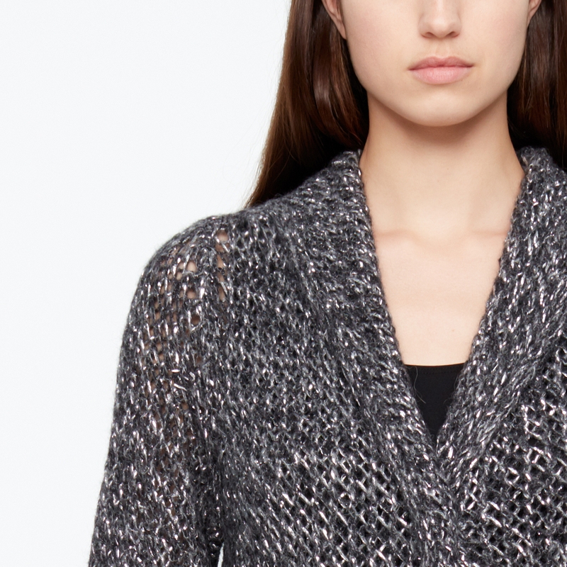 Sarah Pacini CARDIGAN BABY ALPACA - IRIDESCENT De face
