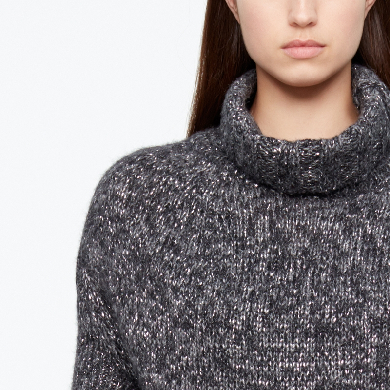 Sarah Pacini PULL CHINÉ - CÔTES De face