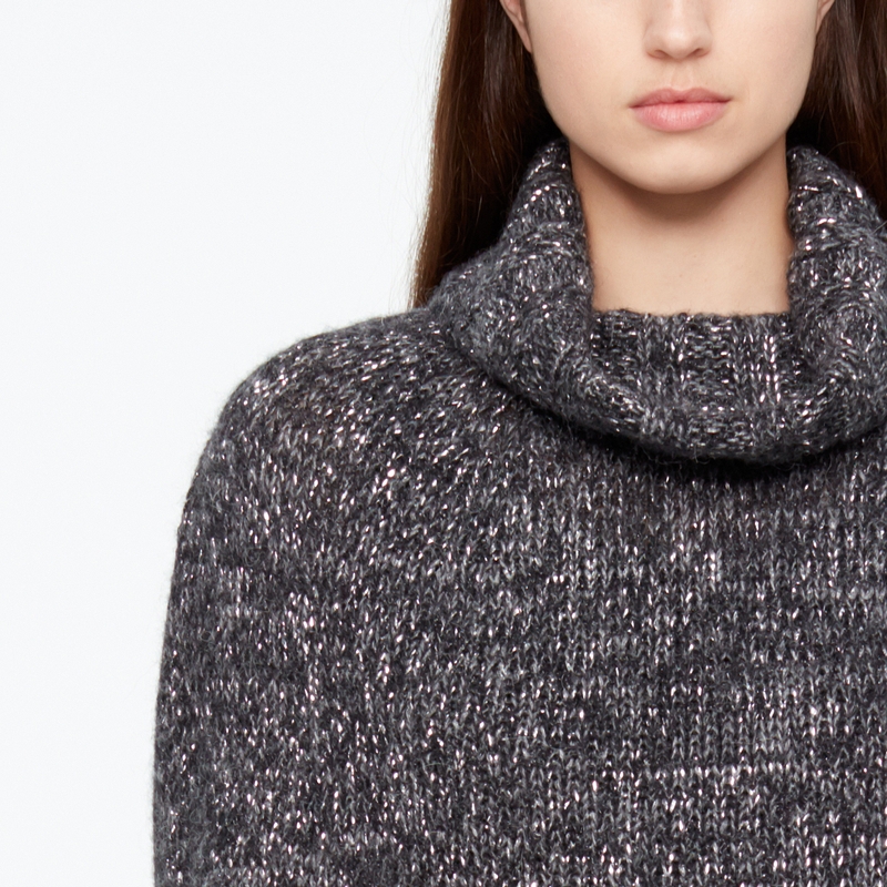 Sarah Pacini PONCHO CHINÉ - MANCHES De face