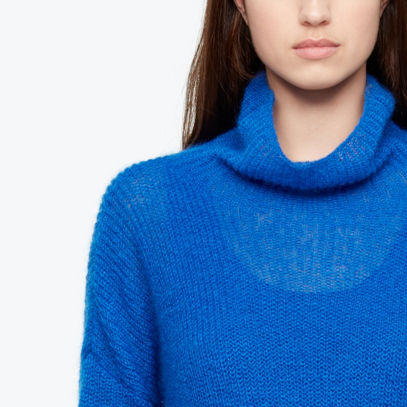 Sarah Pacini LONG PULL MOHAIR - POCHES De face