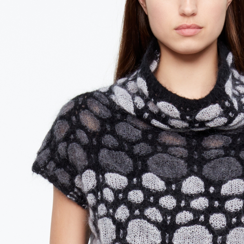 Sarah Pacini PULL MOHAIR - MANCHERONS De face