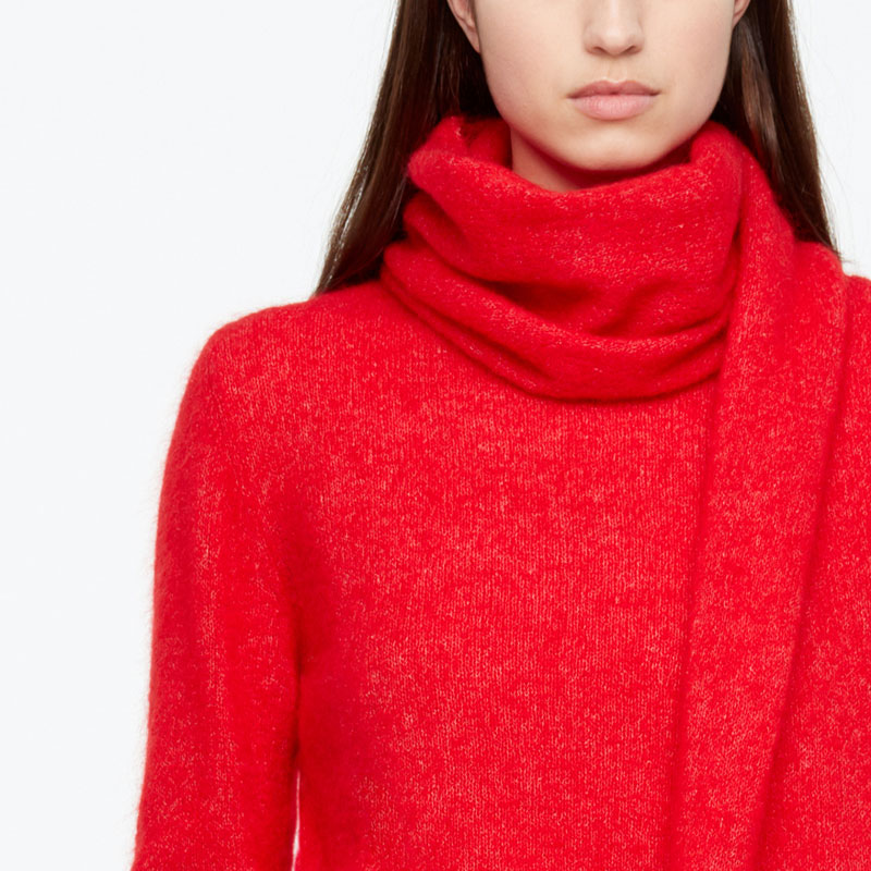 Sarah Pacini PULL -ÉCHARPE - MOHAIR De face