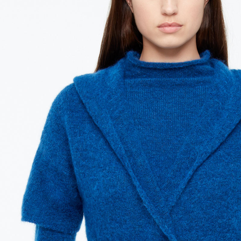Sarah Pacini CARDIGAN MOHAIR-MÉRINO - CEINTURE De face