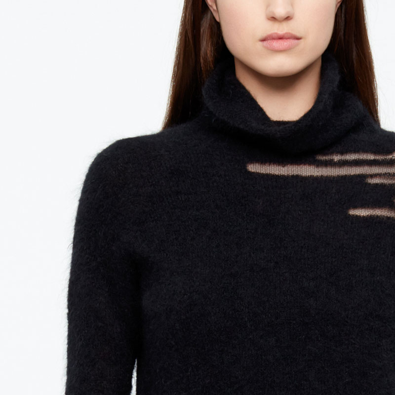 Sarah Pacini PULL MANCHES ¾ - DÉTAIL MESH De face