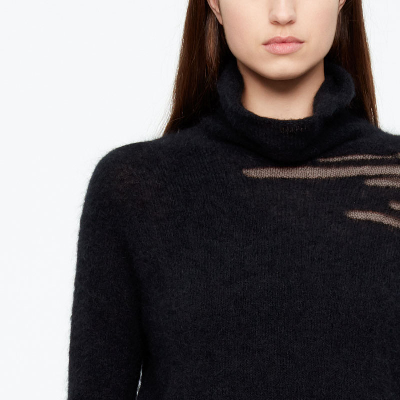 Sarah Pacini PULL MANCHES LONGUES - DÉTAIL MESH De face