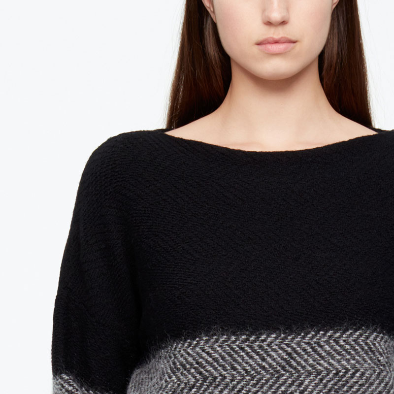 Sarah Pacini PULL LONG - CHEVRONS De face