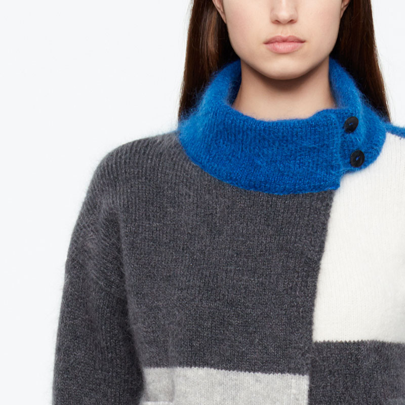 Sarah Pacini CARDIGAN COURT - COLOR BLOCK De face