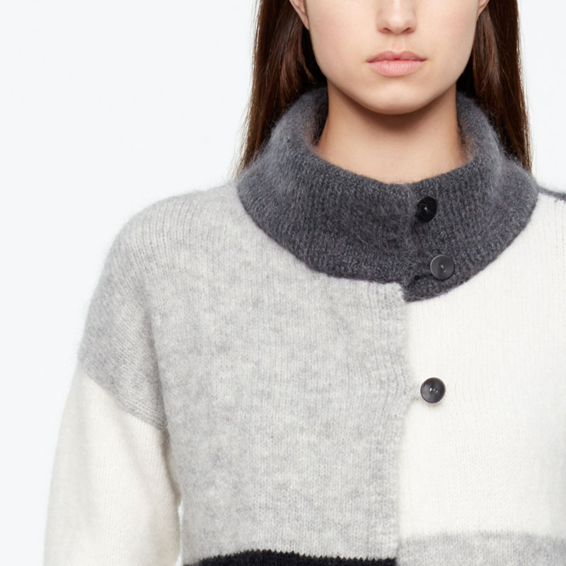 Sarah Pacini CARDIGAN LONG - COLOR BLOCK De face