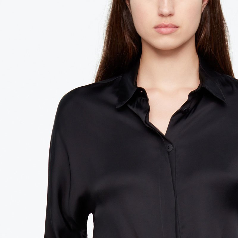 Sarah Pacini CHEMISIER - EFFET SATIN De face