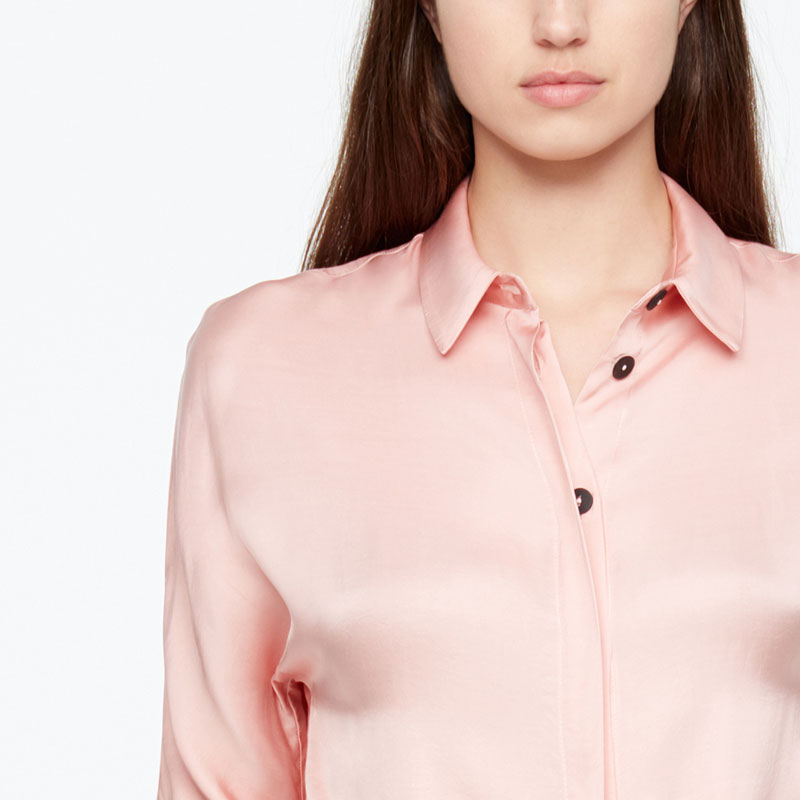 Sarah Pacini CHEMISIER - EFFET SATIN De face