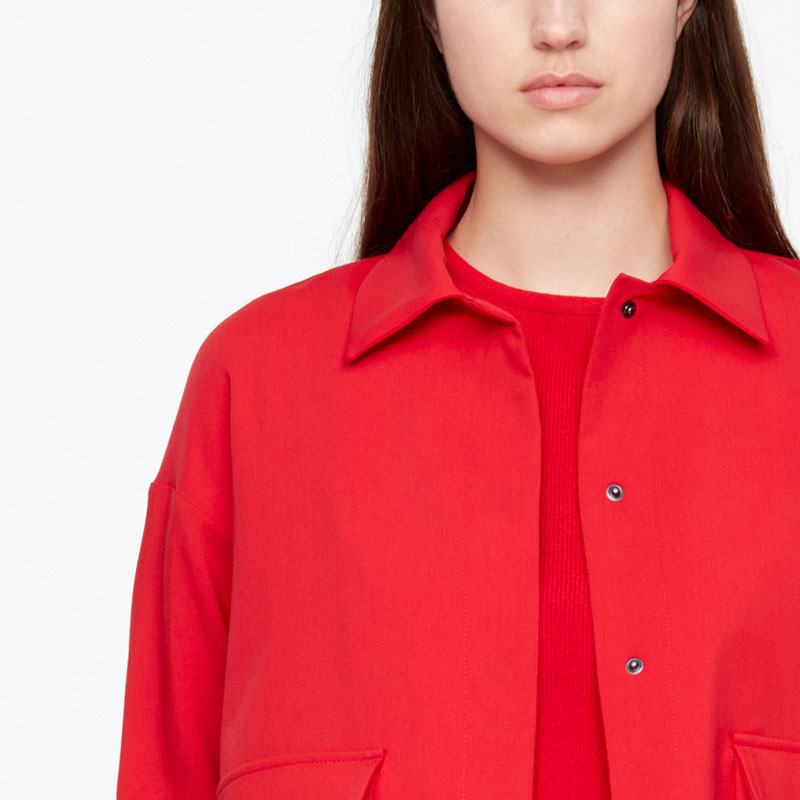 Sarah Pacini VESTE EN GABARDINE - POCHES PLAQUÉES De face