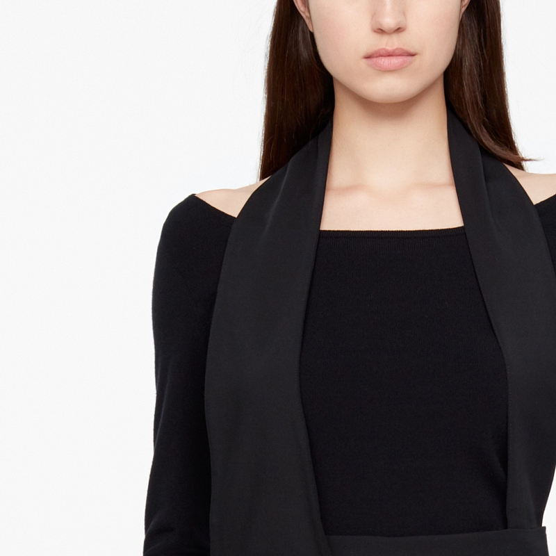 Sarah Pacini JUPE GABARDINE - POCHE DÉTACHABLE De face