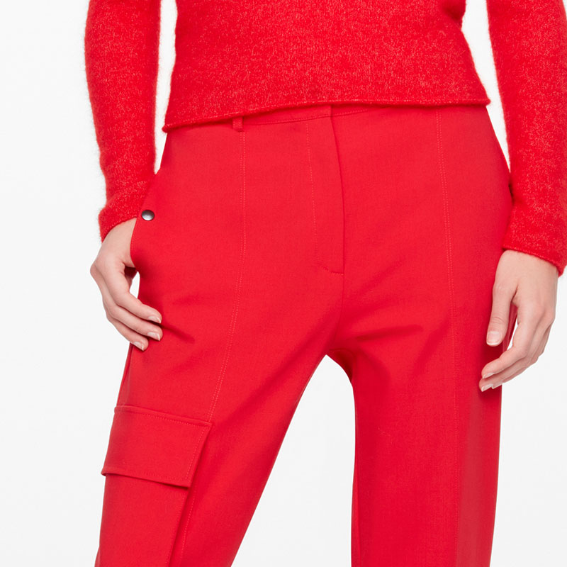 Sarah Pacini PANTALON GABARDINE - POCHE CARGO De face