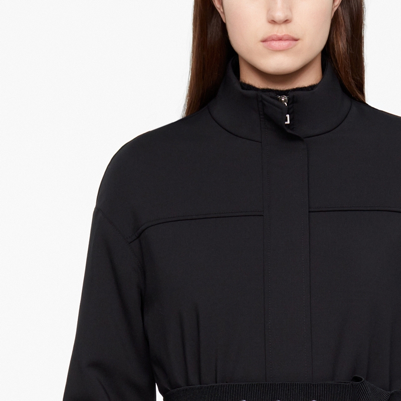 Sarah Pacini WOOL COAT - ELASTIC BELT Front