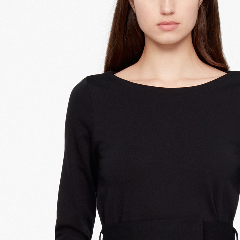 Sarah Pacini ROBE MANCHES LONGUES - JERSEY De face