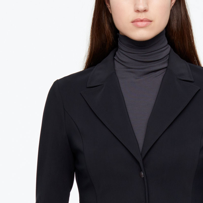 Sarah Pacini BUTTON JACKET - TECHNO FABRIC Front