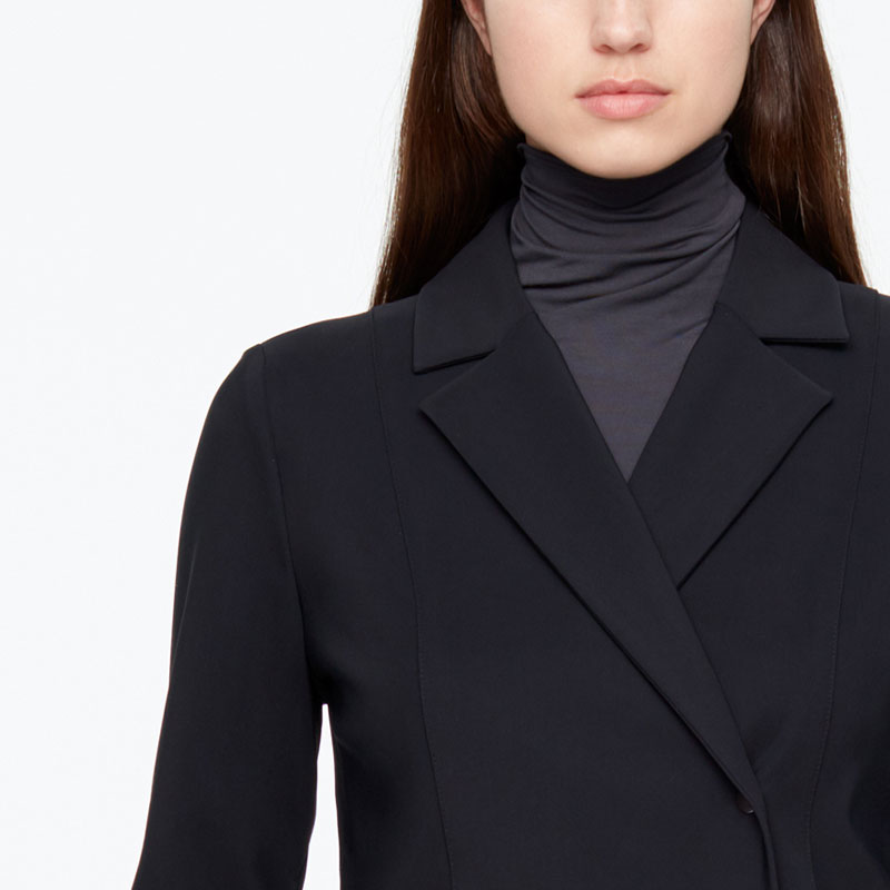 Sarah Pacini VESTE LONGUE - MATIÈRE TECHNO De face