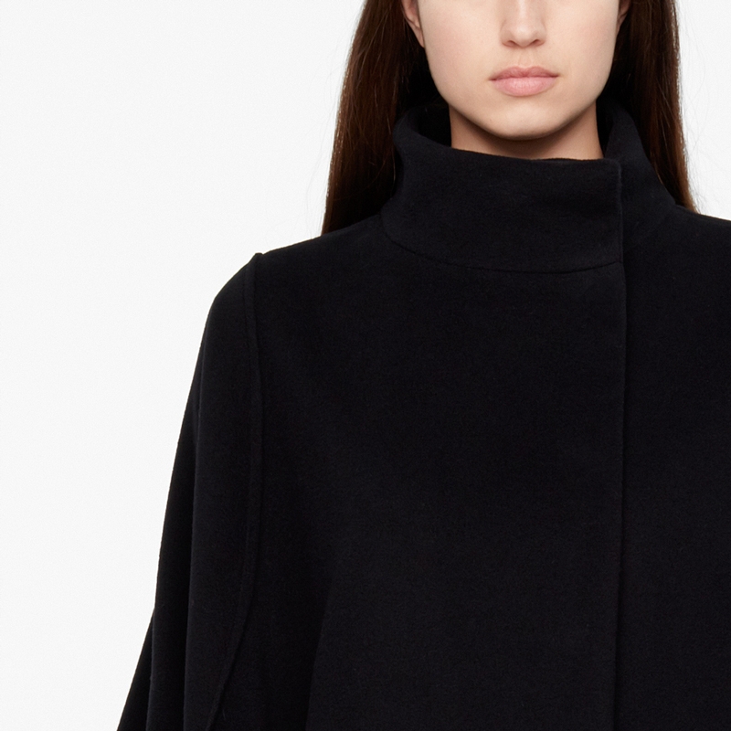Sarah Pacini MANTEAU EN LAINE - FENTES De face