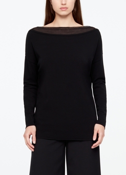 Sarah Pacini PULL - COL DIAPHANE De face