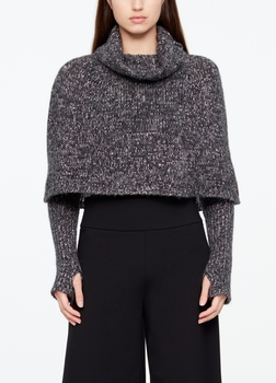 Sarah Pacini CHINÉ PONCHO - GERIBDE MOUWEN Voorzijde