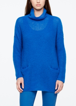Sarah Pacini LONG PULL MOHAIR - POCHES De face