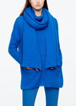 Sarah Pacini ÉCHARPE MOHAIR - LARGE De face