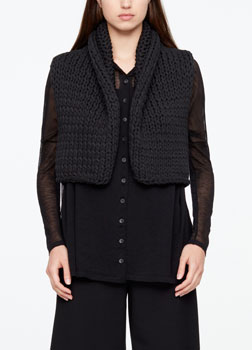 Sarah Pacini CARDIGAN SANS MANCHES - COTON De face