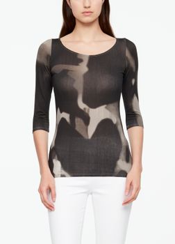 Sarah Pacini - OUTLET SUMMER CAMOUFLAGE TOP - 3/4 MOUW