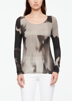 Sarah Pacini - OUTLET SUMMER CAMOUFLAGE TOP - LANGE MOUW