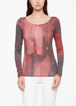 Sarah Pacini - OUTLET SUMMER CAMOUFLAGE TOP - LANGE MOUW