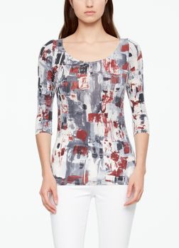 Sarah Pacini - OUTLET SUMMER GRAFISCHE TOP - 3/4 MOUW