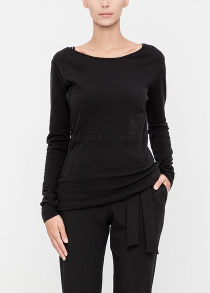 Sarah Pacini Long cotton sweater - lines