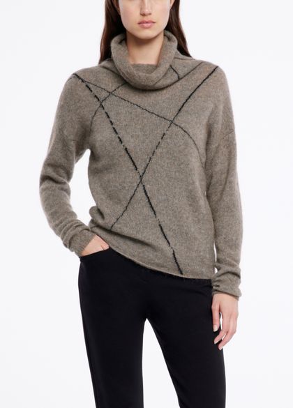 Sarah Pacini Mohair-merino sweater - fine lines