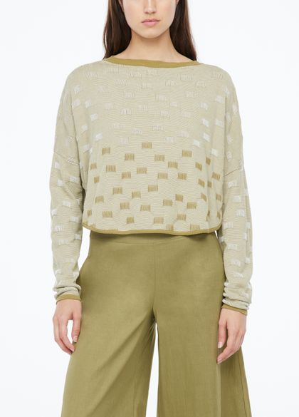 Sarah Pacini Cropped sweater - rounded hem