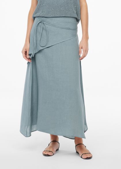 Sarah Pacini Linen wrap skirt