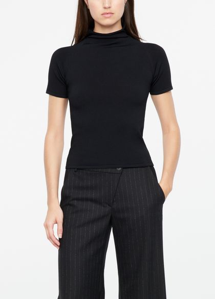 Sarah Pacini T-shirt en maille - col cheminé