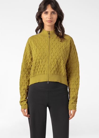 Sarah Pacini ZIP-UP CARDIGAN – QUILTED