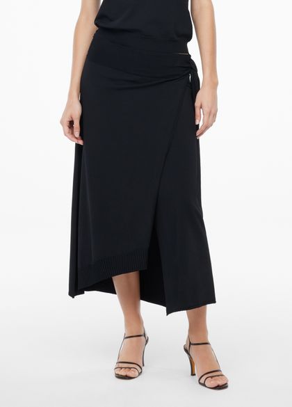 Sarah Pacini Asymmetric wrap skirt