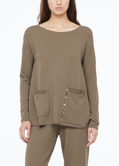Sarah Pacini Long sweater - patch pockets
