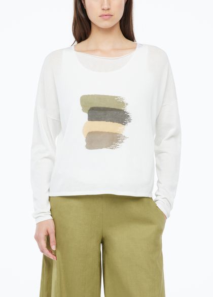 Sarah Pacini Cropped sweater - brushstrokes