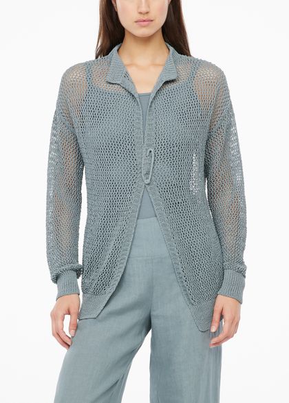 Sarah Pacini Long cardigan - mesh knit