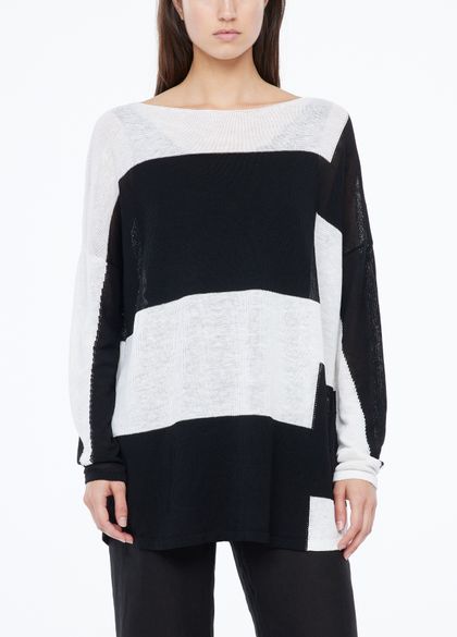 Sarah Pacini Long sweater - two-tone
