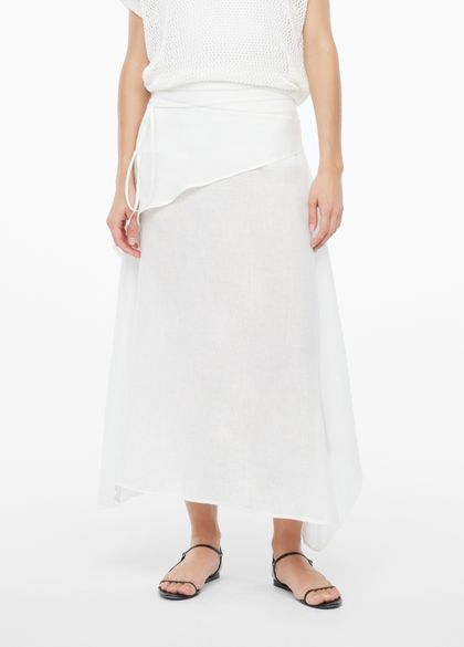 Sarah Pacini Linen wrap skirt