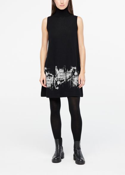 Sarah Pacini Knit dress - oxidized motif